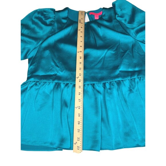 Lilly Pulitzer Blakelynn Elbow Sleeve Top Blue Rhapsody Size 6 - Picture 13 of 16